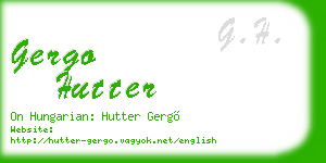 gergo hutter business card